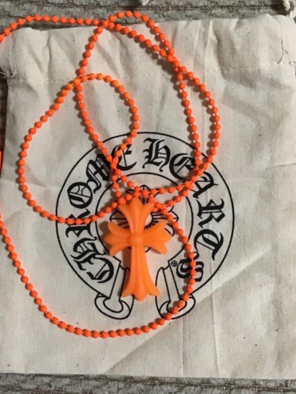 Chrome Hearts necklace orange